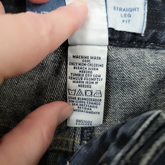 Liz Claiborne Womens Straight Leg Jeans Dark Wash 100% Cotton Blue Denim Size 4 - Picture 8 of 10